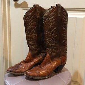 Vintage Dan Post Cowgirl Boots Sz6 C 30+yrs old